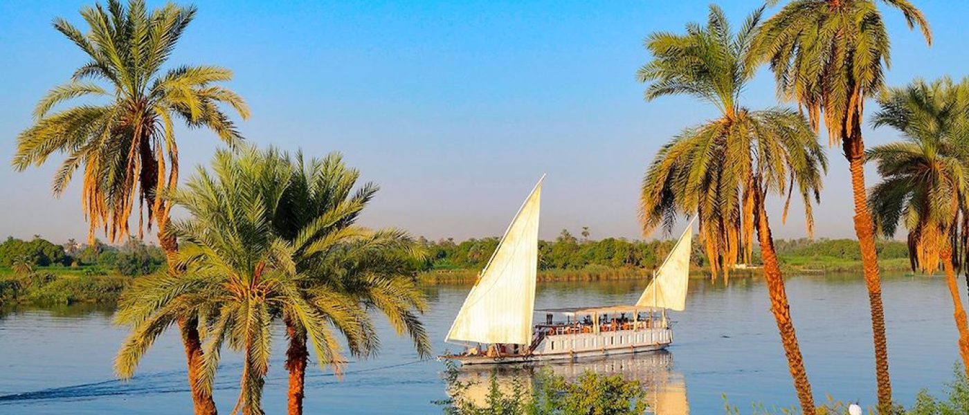 Dahabiya pendant la navigation